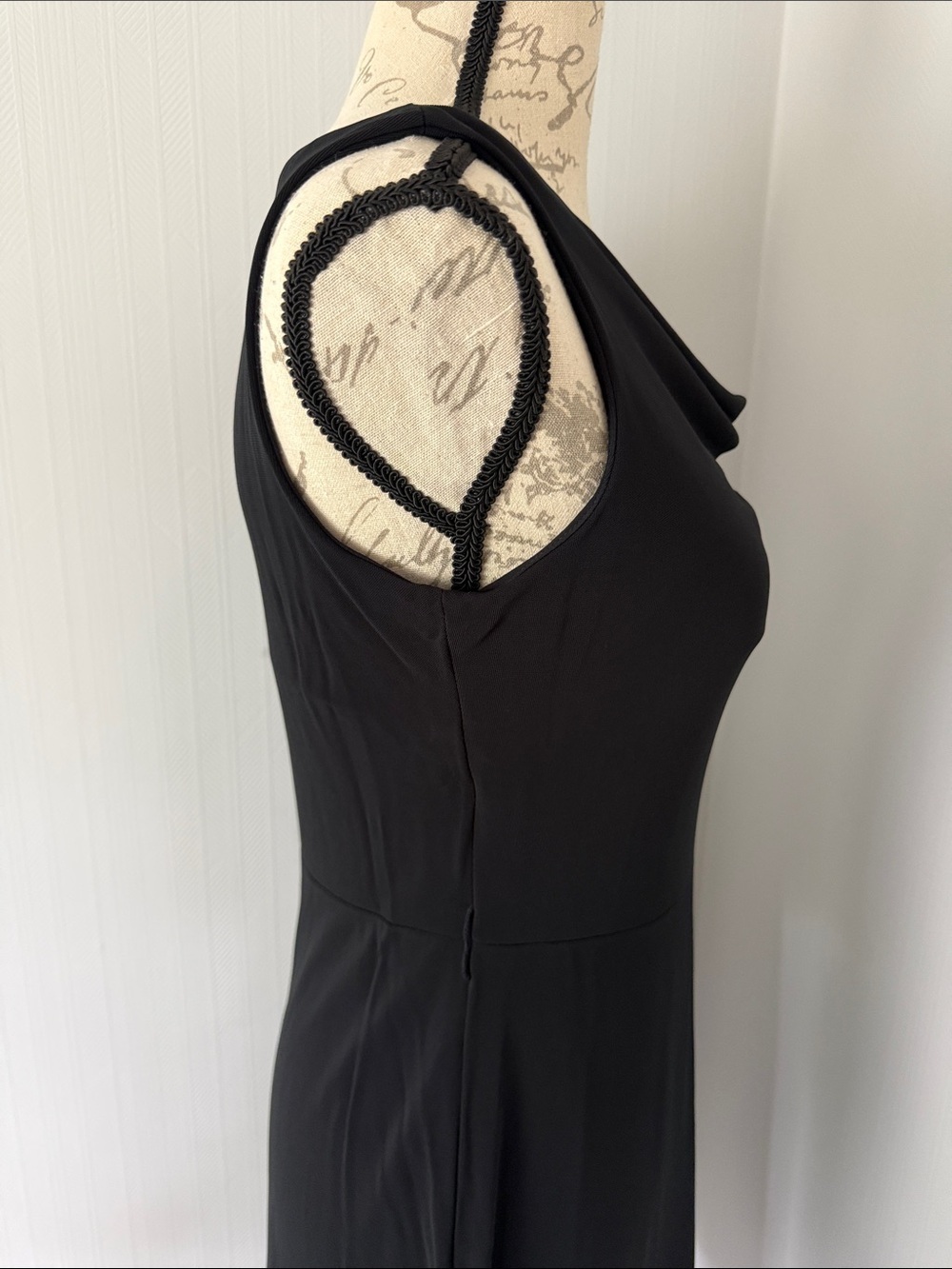 Ann Taylor Petite Black Sleeveless Ruffle Neck Dress Cowl 6P - Picture 4 of 8